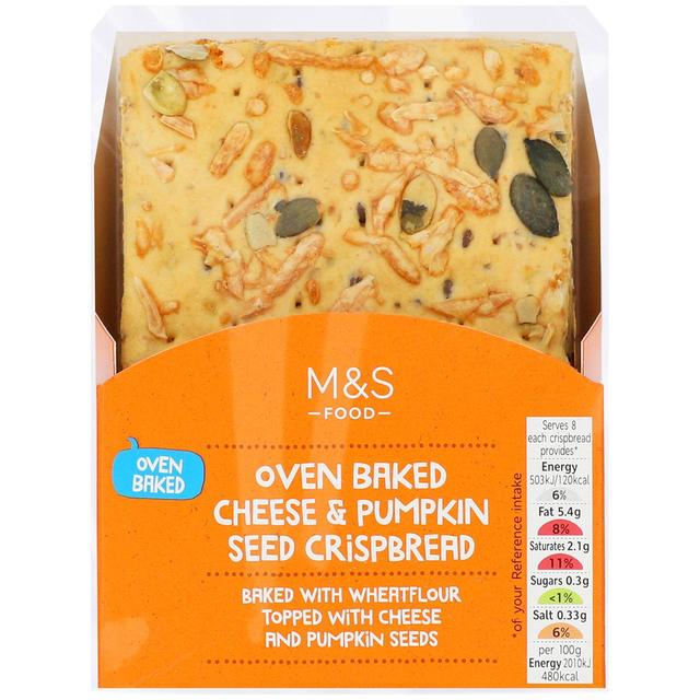 M&S Oven Baked Cheese & Pumpkin Seed Crispbread Food Cupboard M&S Default Title  