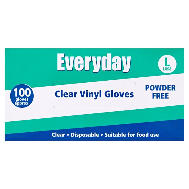 Everyday Vinyl Disposable Gloves Powder Free L Accessories & Cleaning M&S   