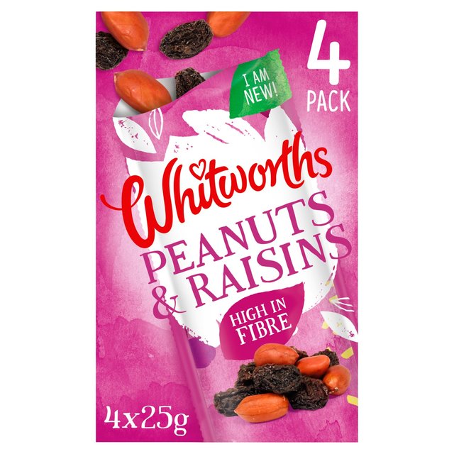 Whitworths Snacking Red Skin Peanuts & Raisins