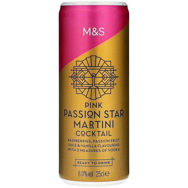 M&S Pink Passion Star Martini Cocktail