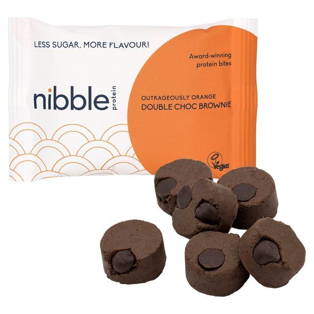 Nibble Protein Outrageously Orange Double Choc Brownie Bites