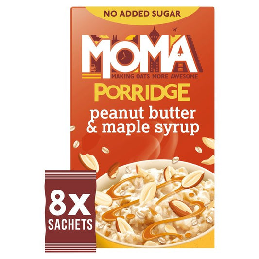 MOMA Peanut Butter & Maple Syrup Porridge Sachets Cereals M&S   