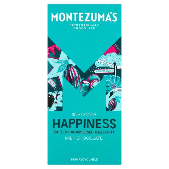 Montezuma's Happiness Milk Chocolate with Salted Caramelised Hazelnuts