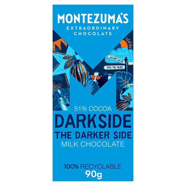 Montezuma's Darkside Milk Chocolate 54% Cocoa Sweets M&S Title  