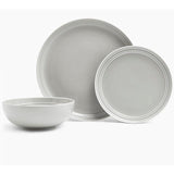 M&S 12 Piece Grey Marlowe Dinner Set, Light Grey Tableware & Kitchen Accessories M&S   