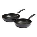 M&S 2 Piece Black Aluminium Frying Pan Set 'One Size Black Tableware & Kitchen Accessories M&S   