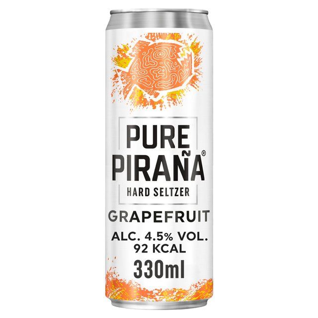 Pure Pirana Grapefruit Hard Seltzer Can Wine & Champagne M&S Default Title  