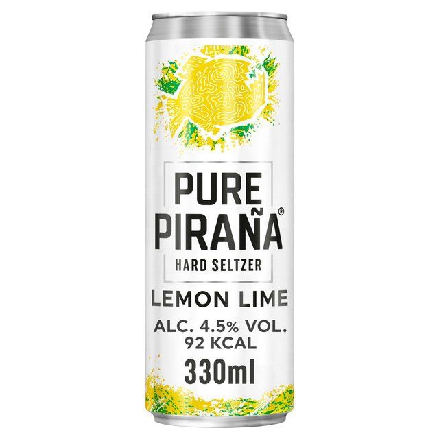 Pure Pirana Lemon Lime Hard Seltzer Can Wine & Champagne M&S Default Title  