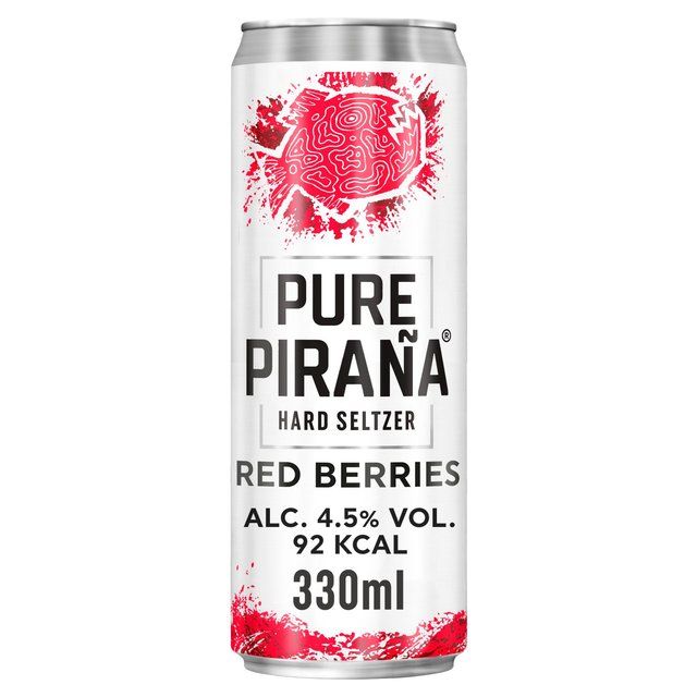 Pure Pirana Red Berries Hard Seltzer Can Wine & Champagne M&S Default Title  