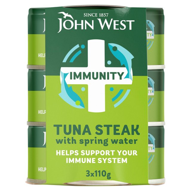 John West Immunity No Drain Tuna Steak with Springwater Food Cupboard M&S Default Title  