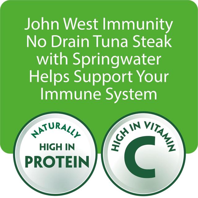 John West Immunity No Drain Tuna Steak with Springwater Food Cupboard M&S   