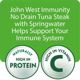 John West Immunity No Drain Tuna Steak with Springwater Food Cupboard M&S   