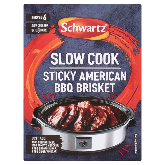 Schwartz Slow Cookers Sticky American BBQ Brisket Recipe Mix GOODS M&S   