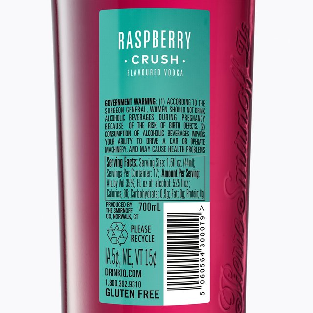 Crush Raspberry – McGrocer Vodka Smirnoff Flavoured