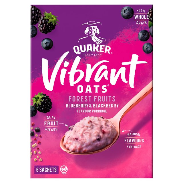 Quaker Vibrant Oats Forest Fruits Porridge Sachets