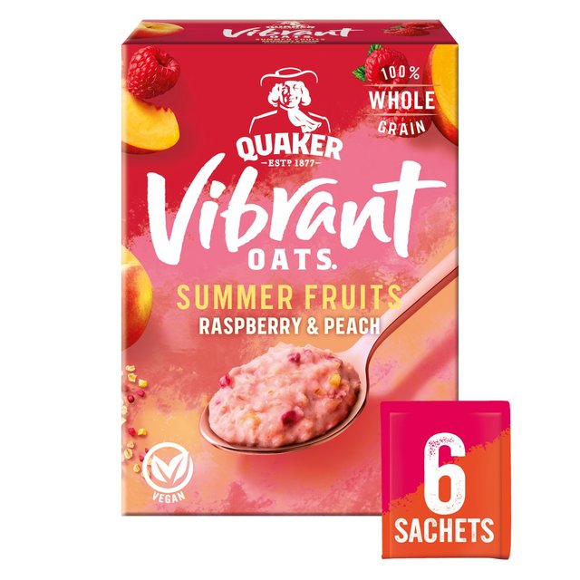 Quaker Vibrant Oats Summer Fruits Porridge Sachets