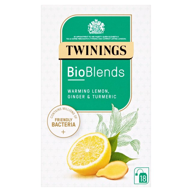 Twinings Bioblends Lemon, Ginger and Turmeric Tea with Friendly Bacteria Tea M&S   