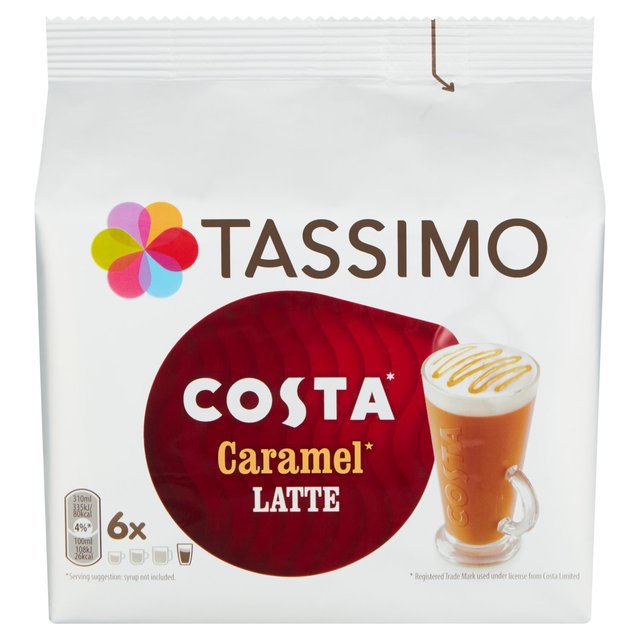 Tassimo Costa Caramel Latte Coffee Pods Tea M&S   