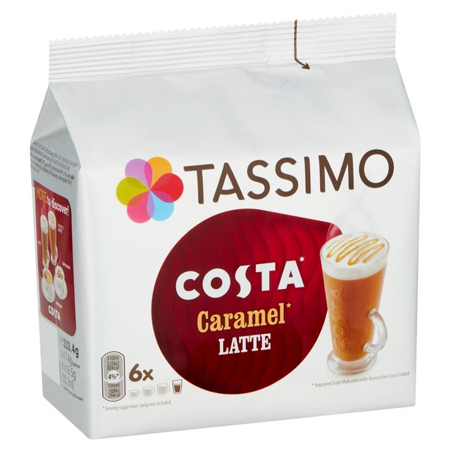 Tassimo Costa Caramel Latte Coffee Pods Tea M&S   