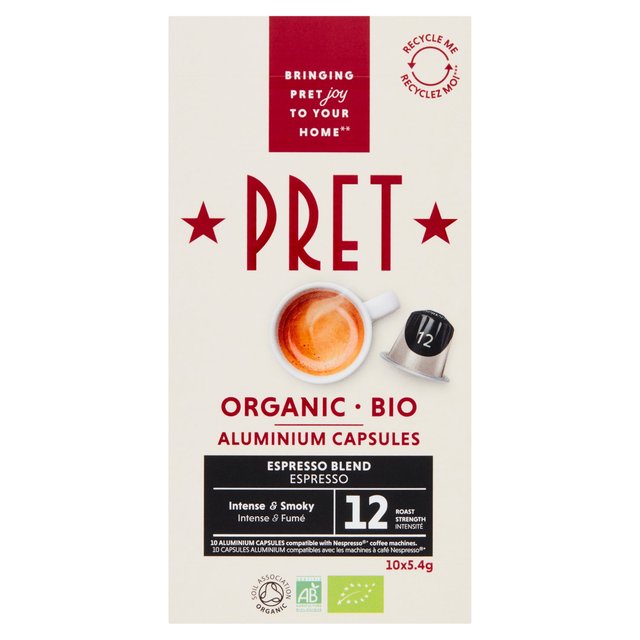 Pret Organic Espresso Blend Coffee Pods