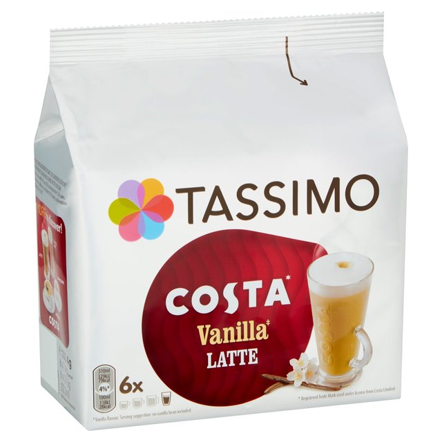 Tassimo Costa Vanilla Latte Coffee Pods GOODS M&S   