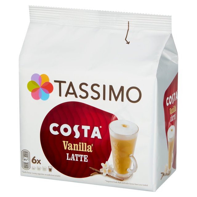 Tassimo Costa Vanilla Latte Coffee Pods GOODS M&S   