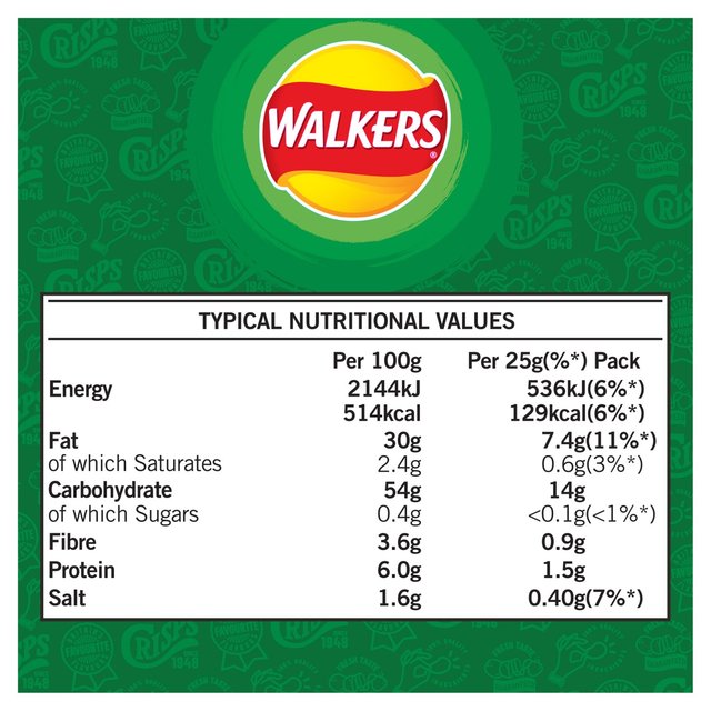 Walkers Salt & Vinegar Multipack Crisps GOODS ASDA   