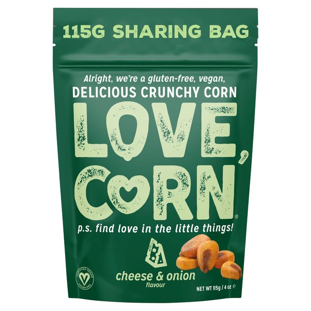 LOVE CORN Cheese & Onion Crunchy Corn Crisps, Nuts & Snacking Fruit M&S   