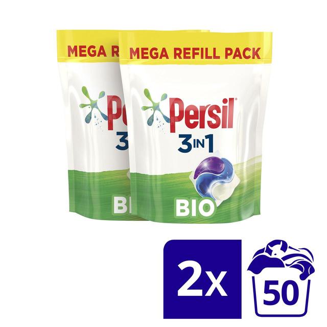 Persil 3 in 1 Laundry Washing Capsules Bio 100 Wash