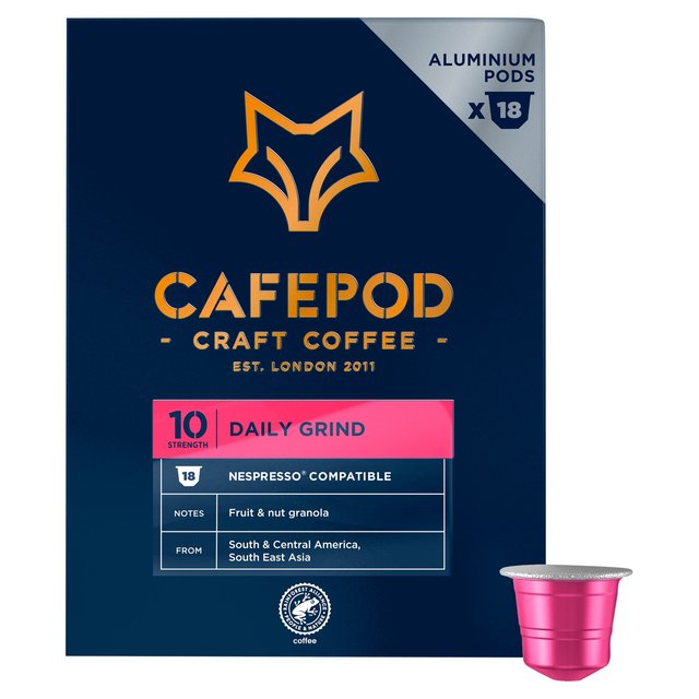 CafePod SW18 Daily Grind Nespresso Compatible Aluminium Coffee Pods