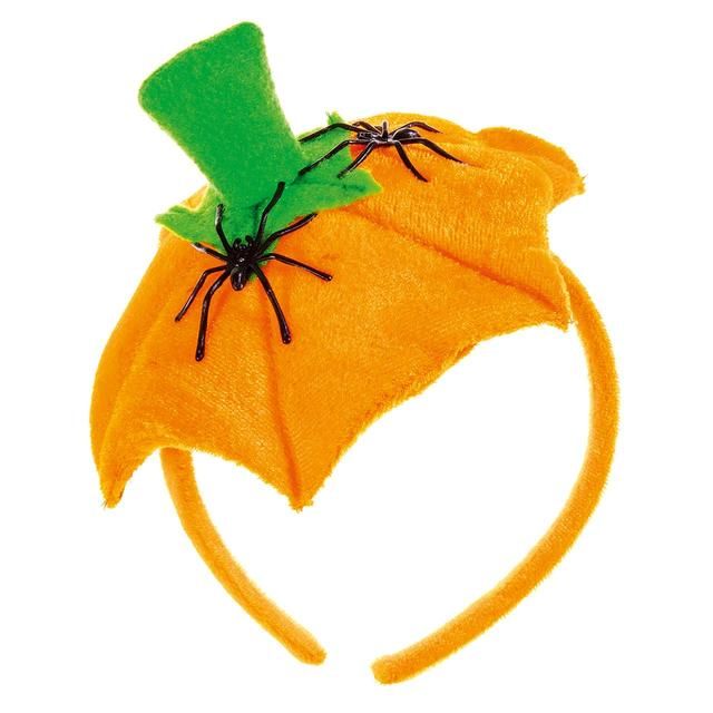 Halloween Plush Pumpkin with Spider Headband