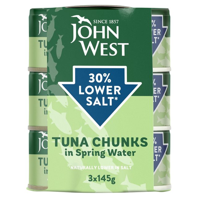 John West Lower Salt Tuna Chunks in Spring Water