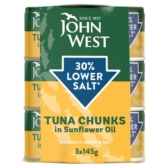 John West Lower Salt Tuna Chunks in Suflower Oil