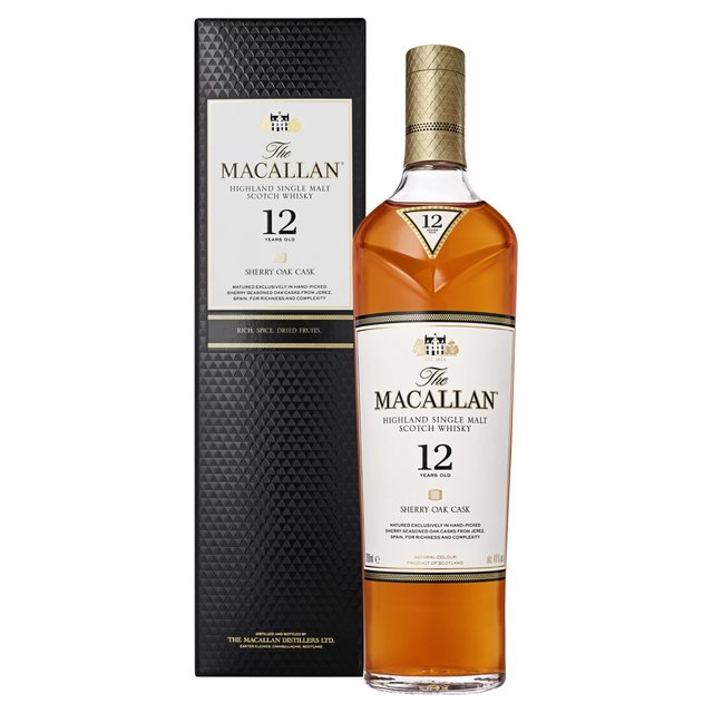 The Macallan 12 Year Old Sherry Oak Single Malt Whisky Liqueurs and Spirits M&S   