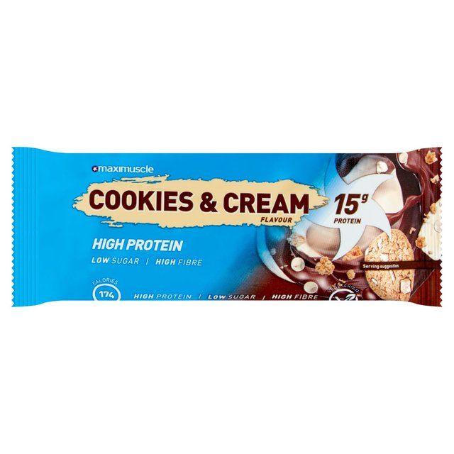 Maximuscle Cookies & Cream Protein Bar