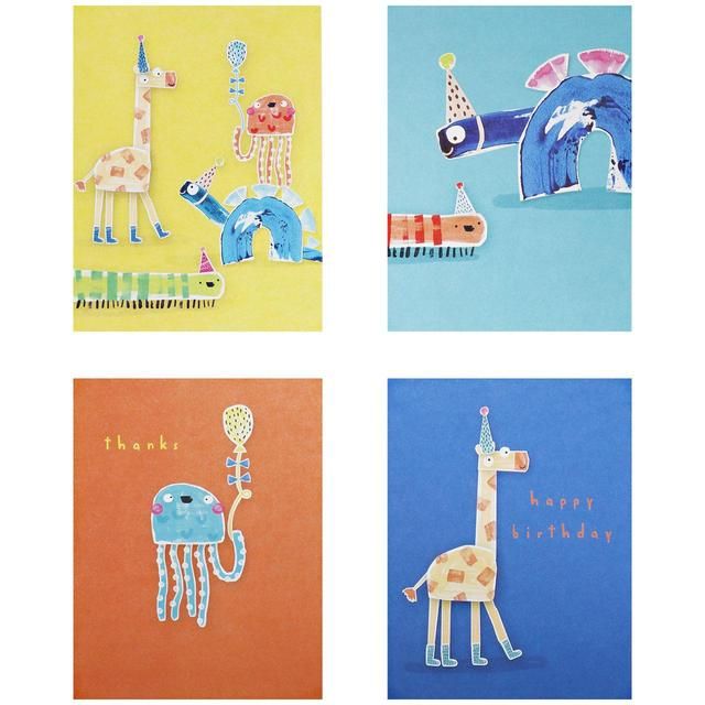 M&S Kids' Blank & Birthday Cards, 4 Designs Miscellaneous M&S Default Title  