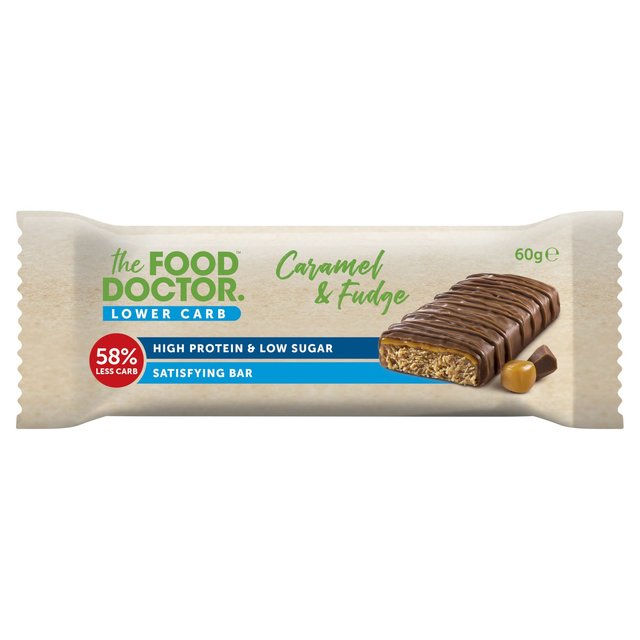 The Food Doctor Lower Carb Caramel & Fudge Bar GOODS M&S   