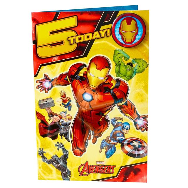 Avengers 5th Birthday Card