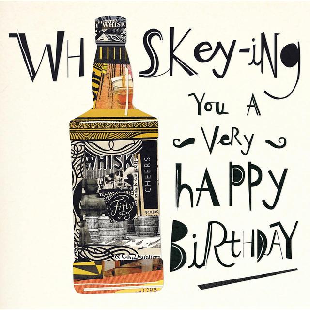 Whiskey Happy Birthday Card