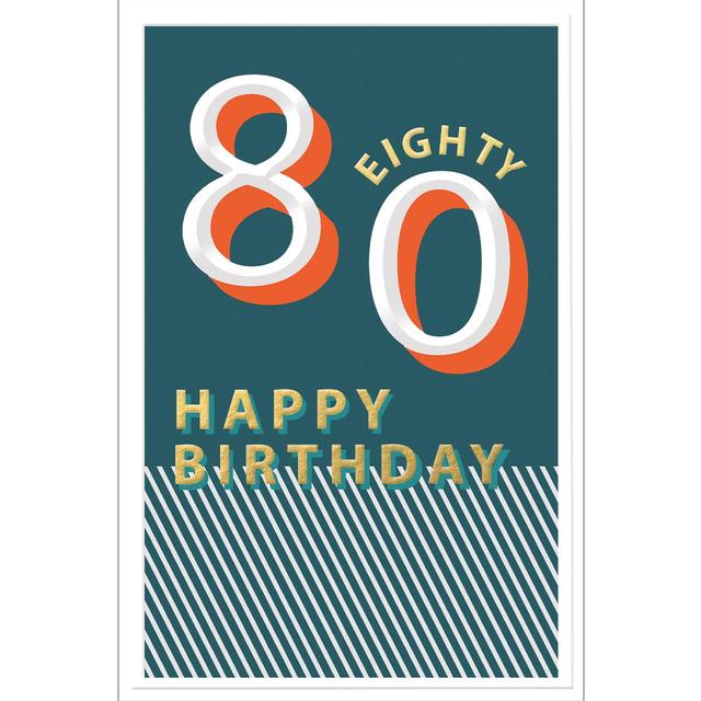 Abacus 80th Birthday Card Miscellaneous M&S   