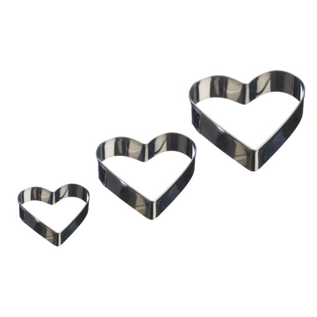 Mason Cash Set of 3 Heart Mini Fondant Cutters