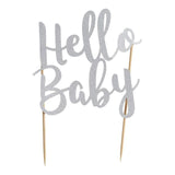 Mason Cash Hello Baby Silver Glitter Topper Sugar & Home Baking M&S   