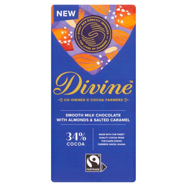 Divine Milk Chocolate with Almond & Salted Caramel - McGrocer
