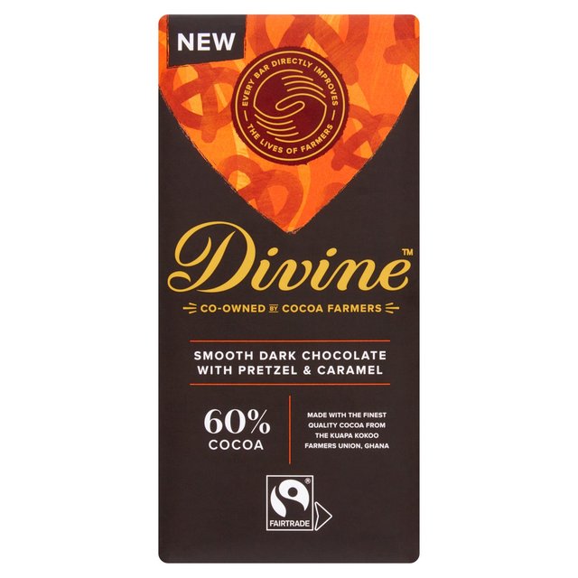 Divine 60% Dark Chocolate with Pretzel & Caramel Sweets M&S Title  