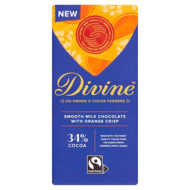 Divine Milk Chocolate with Orange Crisp Sweets M&S   