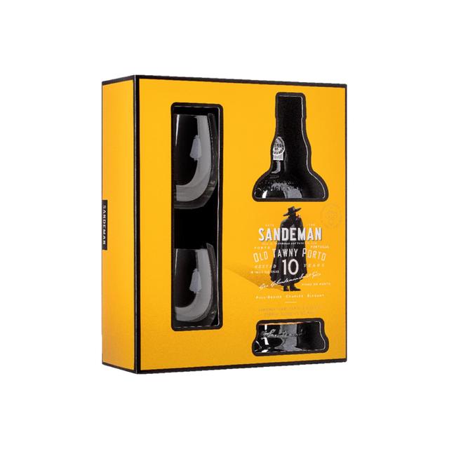 Sandeman 10 Year Old Tawny + 2 Glass Gift Pack Wine & Champagne M&S   