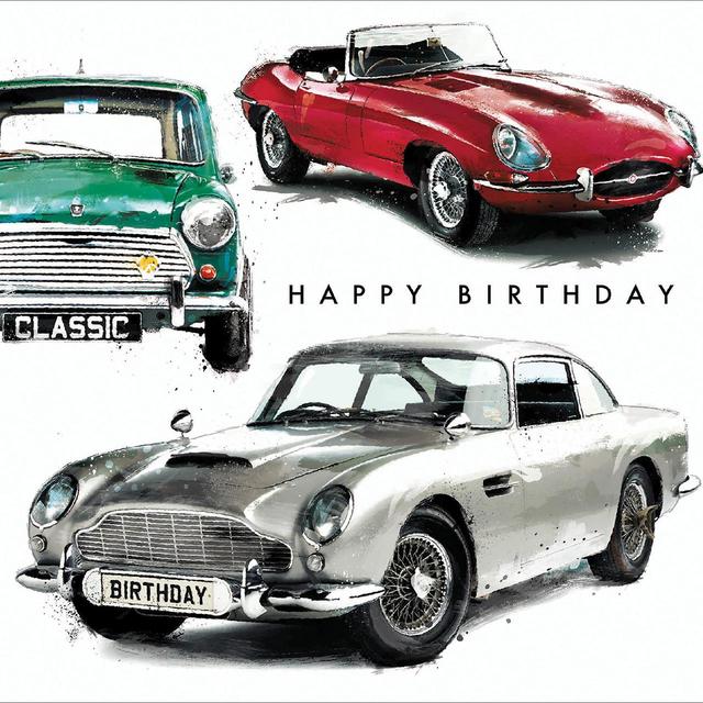 Vintage Cars Happy Birthday Card Miscellaneous M&S Default Title  