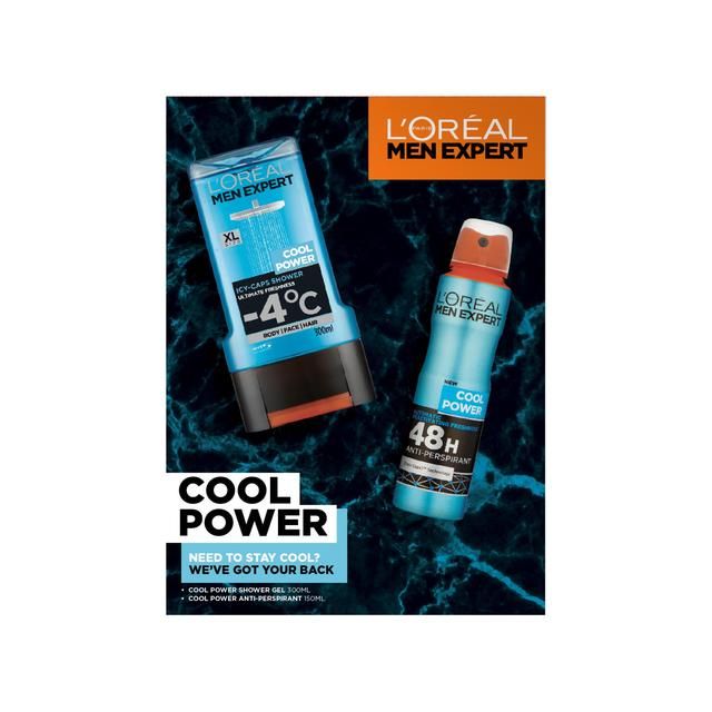 L'Oreal Men Expert Cool Power 2 Piece Gift Set for Him Men's Toiletries M&S Default Title  