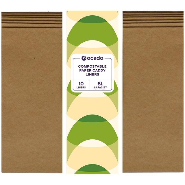 Ocado Compostable Paper Caddy Liners 8L Tableware & Kitchen Accessories M&S   