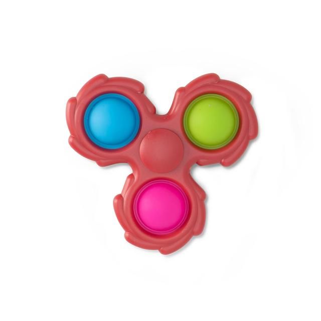 Push Popper Fidget Spinner, Assorted Colours